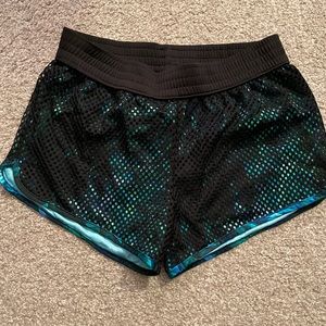 Blue/Green Mesh running shorts
